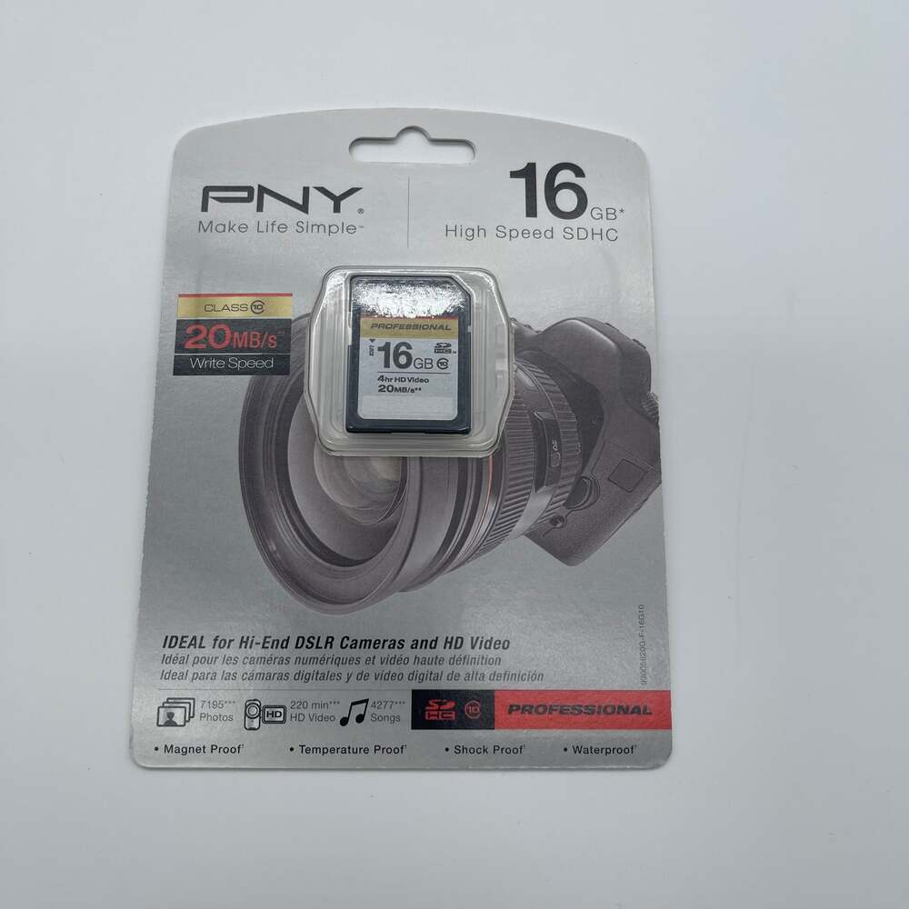 PNY Professional 16GB High‎ Speed SDHC Class 10 Flash Memory Card 20MB/s